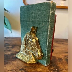 Vintage Brass Horse Head Bookends | Made in Canada |